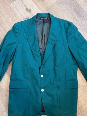 Brooks Brothers Teal Green Two-Button Sport Coat